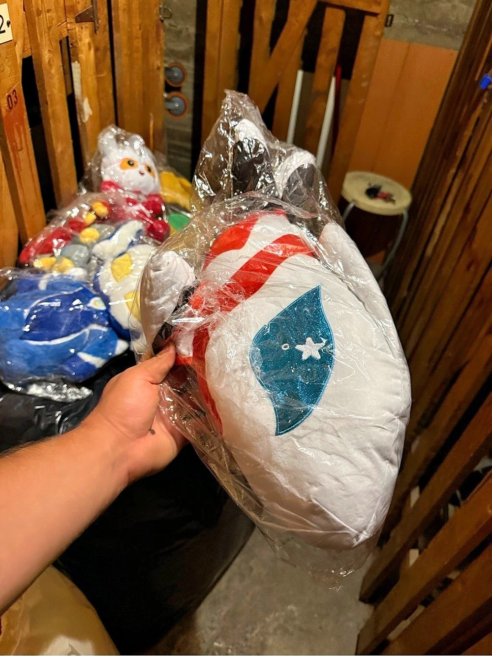 Red & White Plush Toy NWT